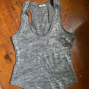 Anthropologie glitter tank S